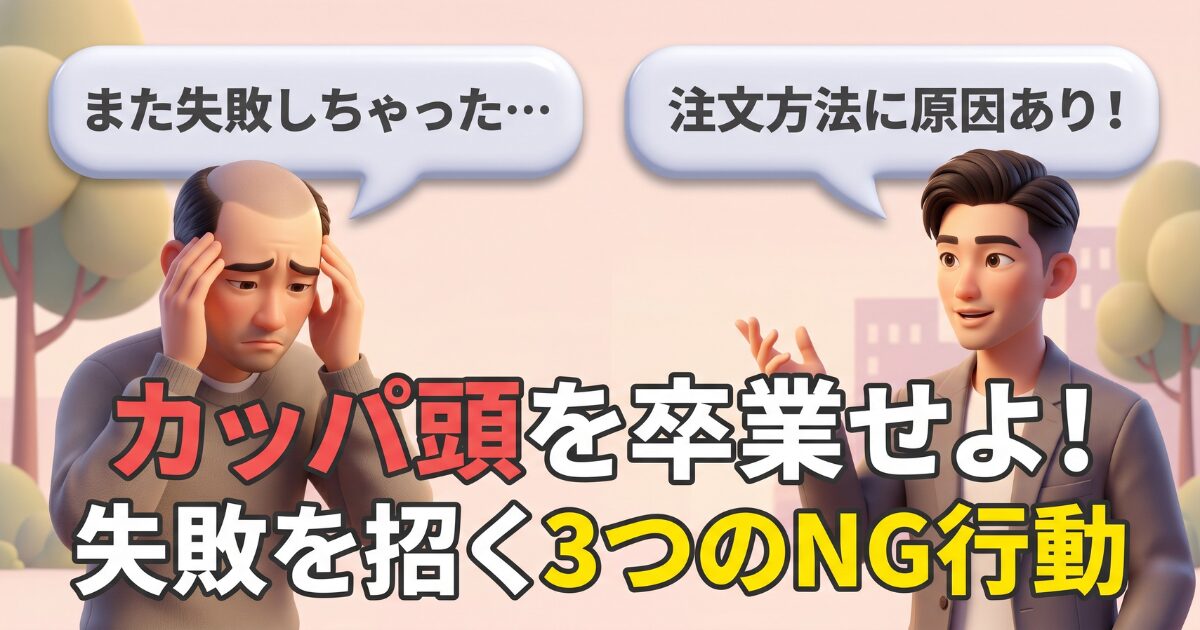 ツーブロックでカッパにならない！オーダー時に避けるべき3つのNG行動