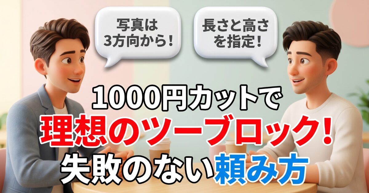 1000円カットで理想のツーブロックを！失敗ゼロの頼み方