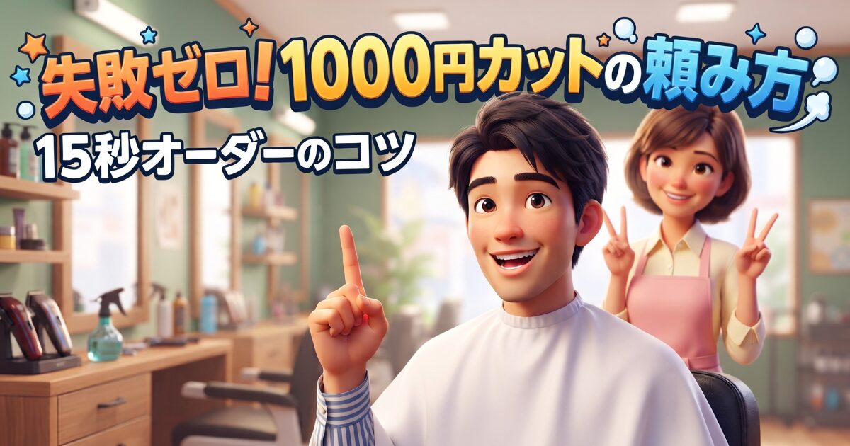 絶対に失敗しない1000円カットの基本！安全なオーダー方法