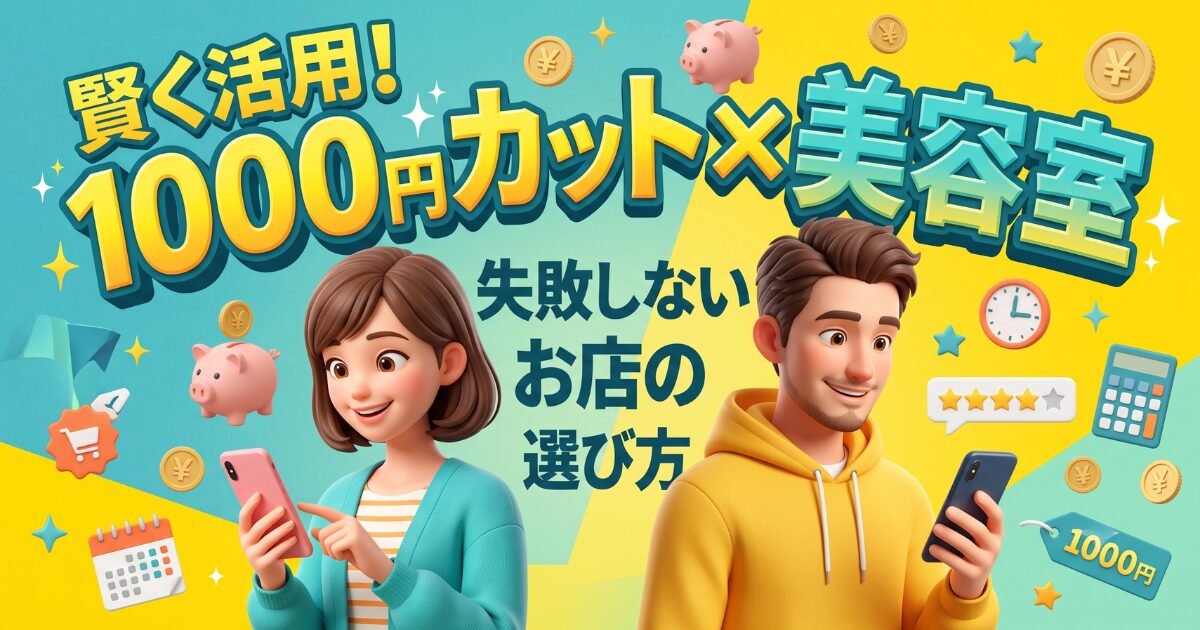賢い使い方で1000円カットを活用！美容室との上手な併用術