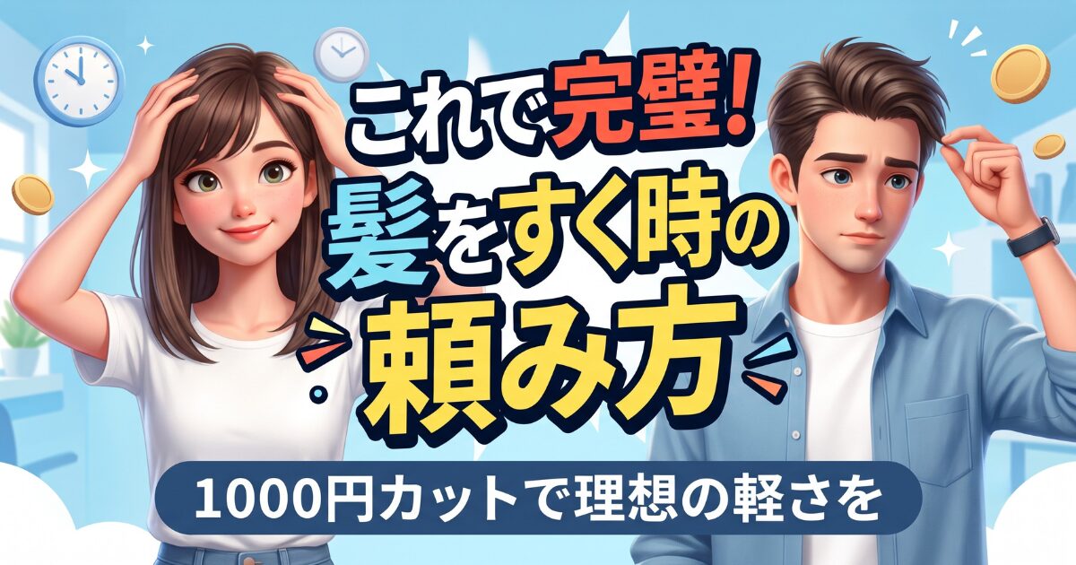 1000円カットで気軽に髪をすく！失敗を避けて理想の軽さへ