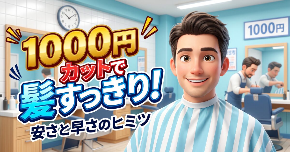 1000円カットで髪をすくメリットとは？安さと早さの秘密