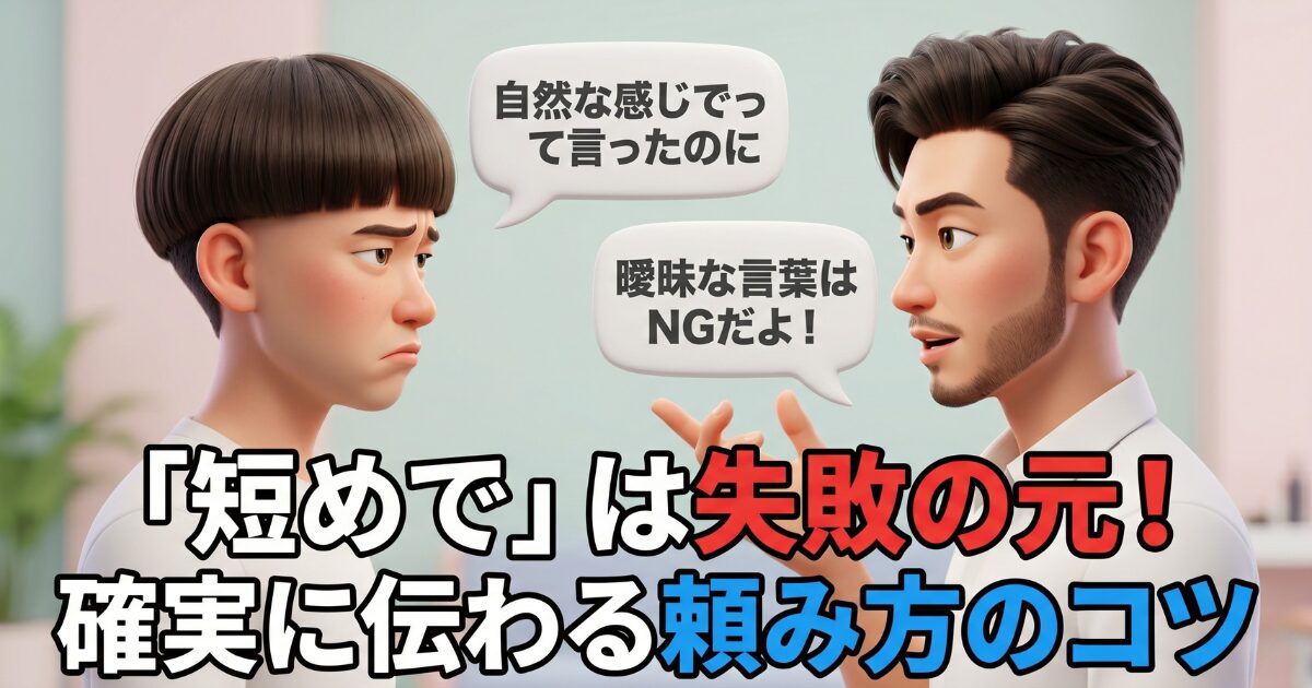 1000円カット：もみあげ処理の頼み方！失敗しない写真準備と心構え