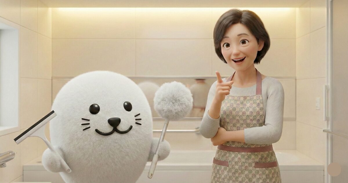 主婦とバスボンくんが良い保管方法を思いついた