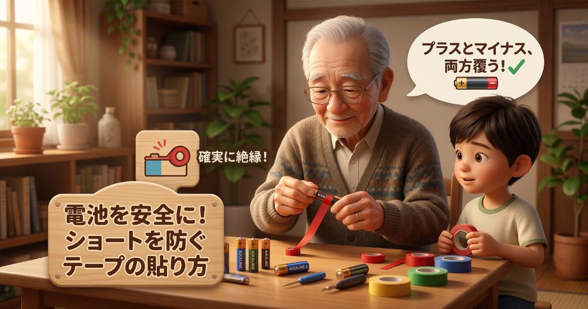 未使用電池のショートを防ぐ！確実で安全な絶縁テープの貼り方