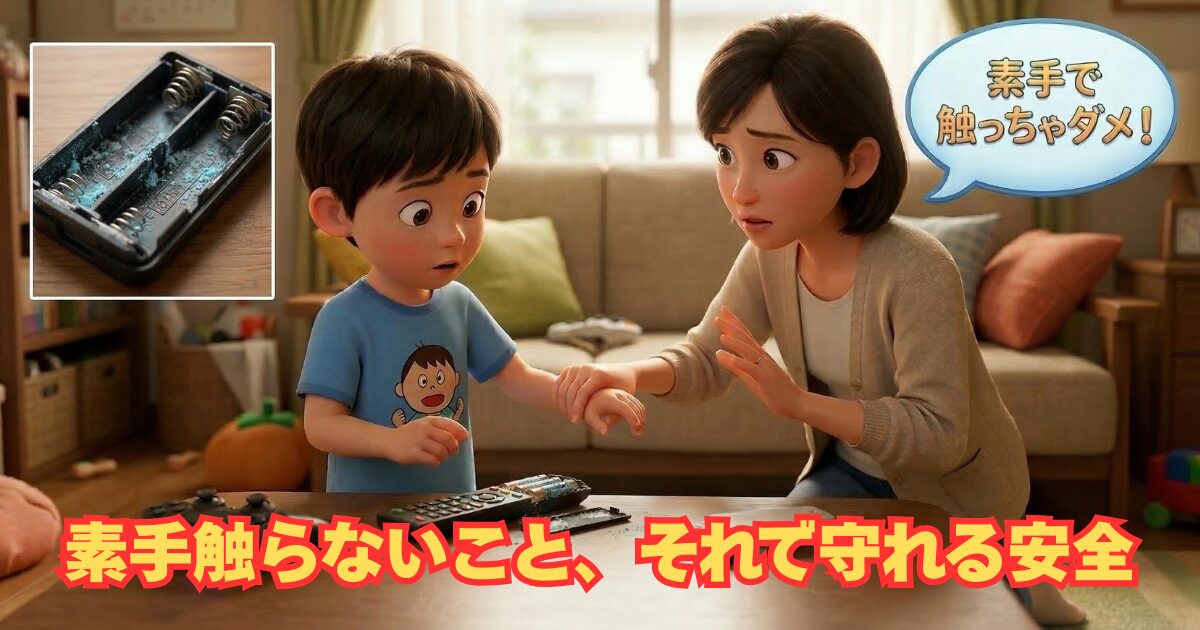 電池の液漏れは危険？素手で触った時の応急処置と安全な掃除手順