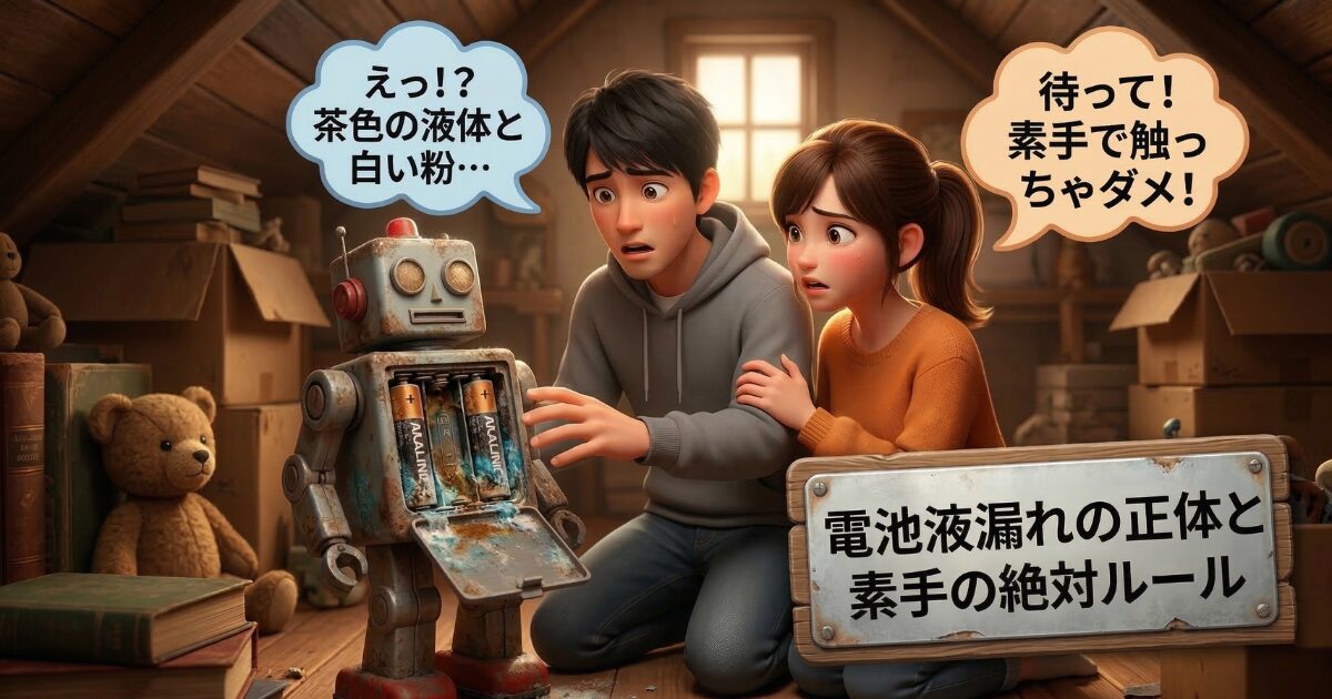 電池の液漏れの正体と素手で触ってしまった時の絶対ルール