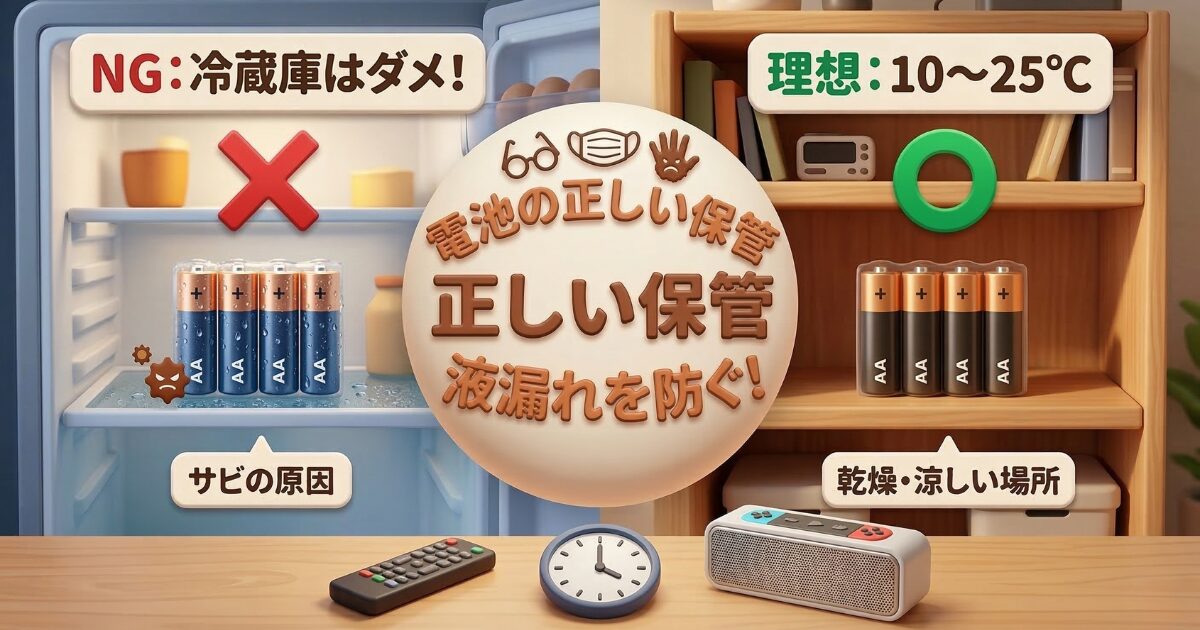 リモコンや時計を長持ちさせる！電池の正しい保管と3つの予防策