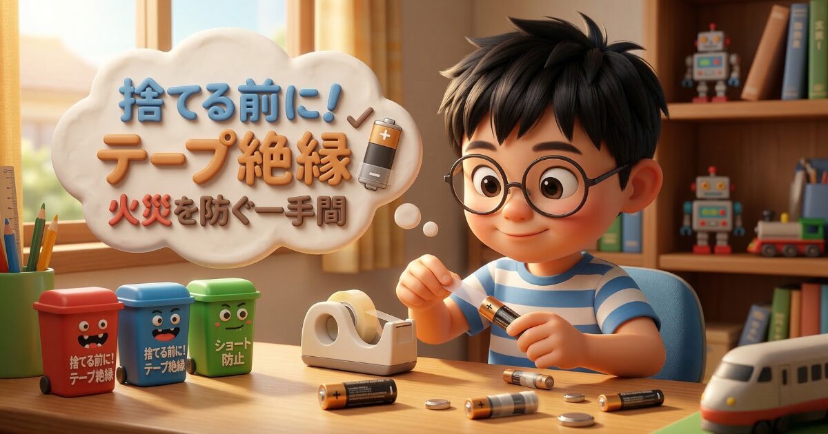 電池を捨てる前に必ずやるべきテープ絶縁のやり方
