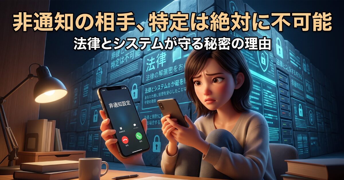 非通知が誰からかわかる方法をお探しのあなたへ：特定が不可能な理由