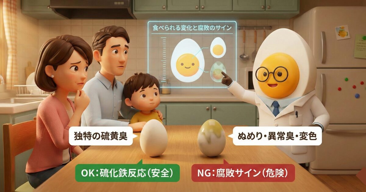 腐ったゆで卵の判断基準：臭いと見た目の変化で見分ける方法とは