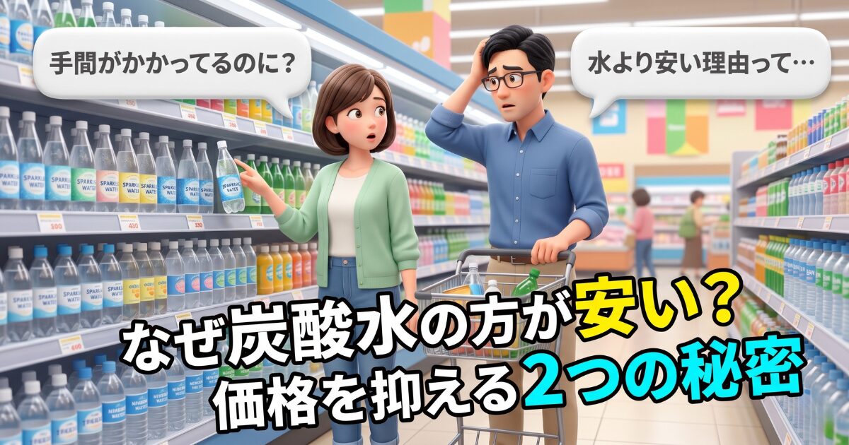 一般的な水よりもなぜ安い？市販の炭酸水が持つ価格競争の裏側