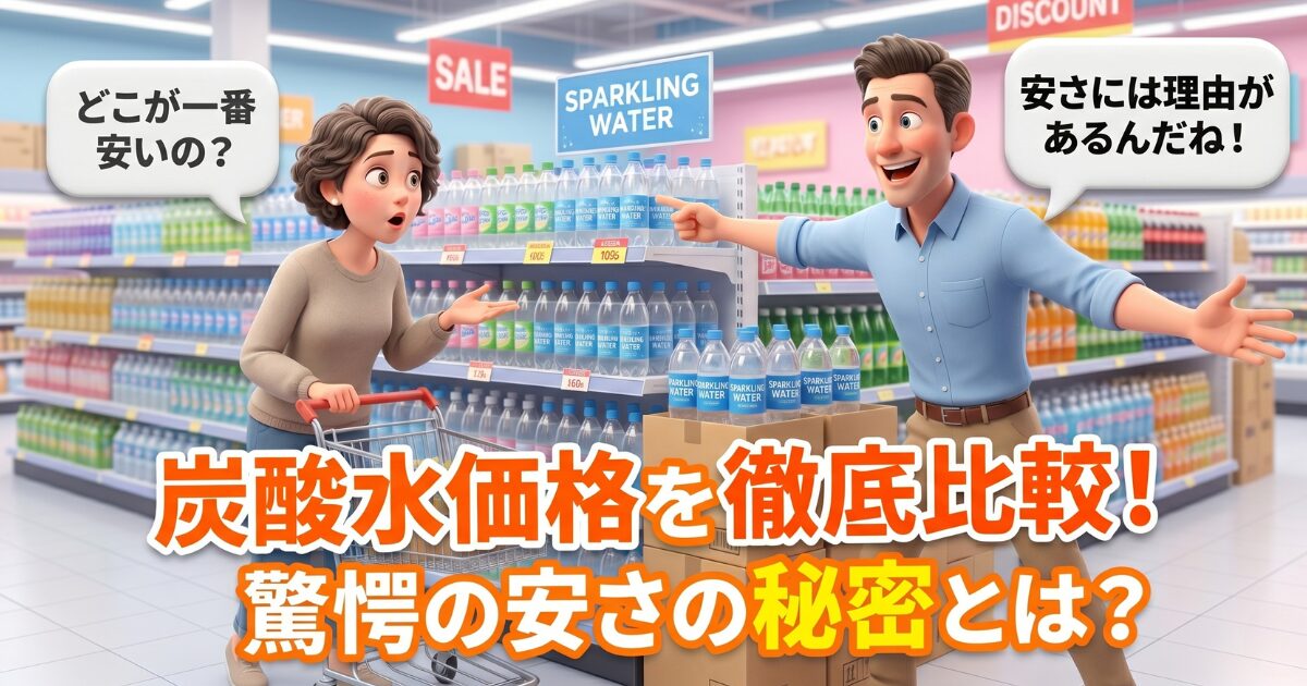 実店舗の炭酸水価格を徹底比較！業務スーパーなどが安い理由