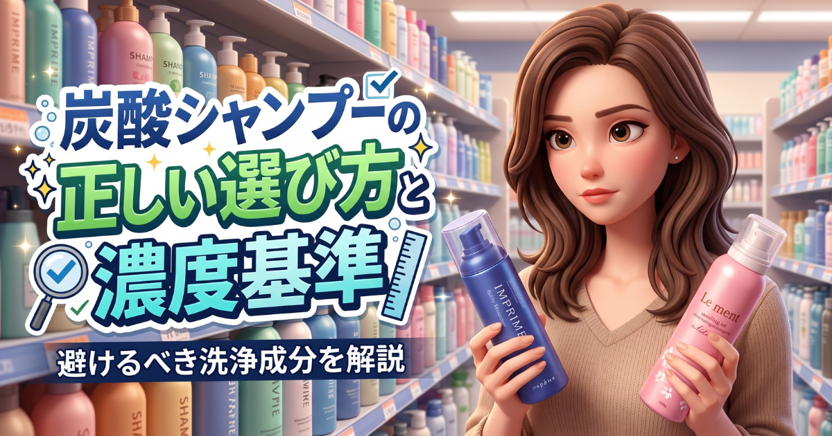 薄毛予防に役立つ炭酸シャンプーの正しい選び方と濃度の基準