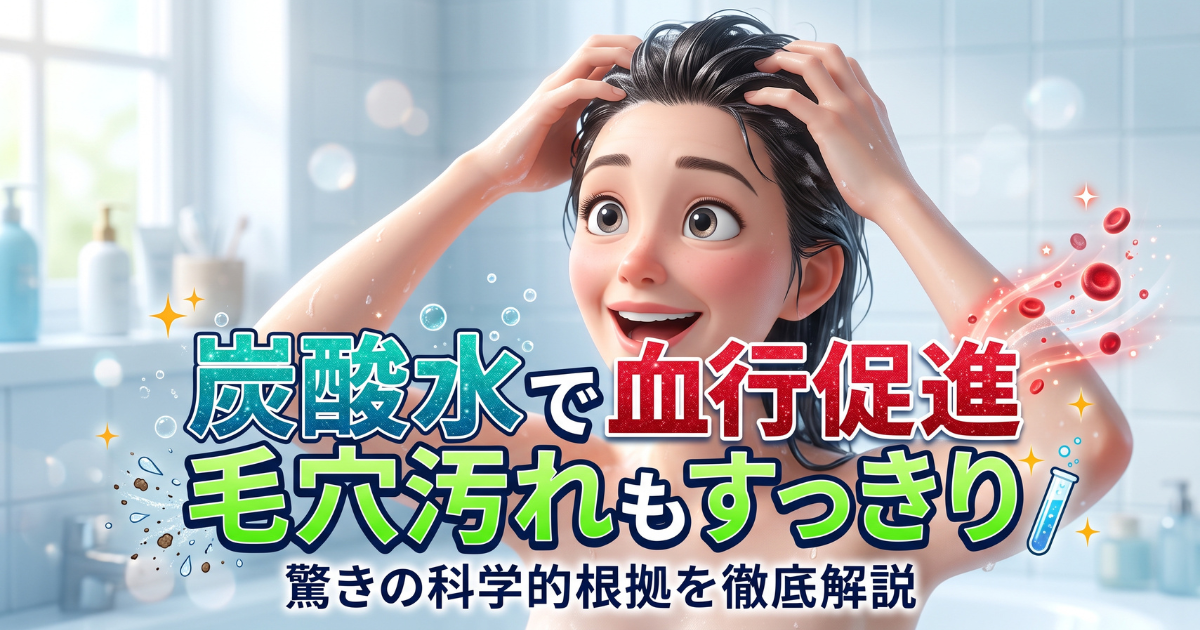 炭酸水が頭皮の血行を促進し毛穴汚れを落とす科学的な仕組み