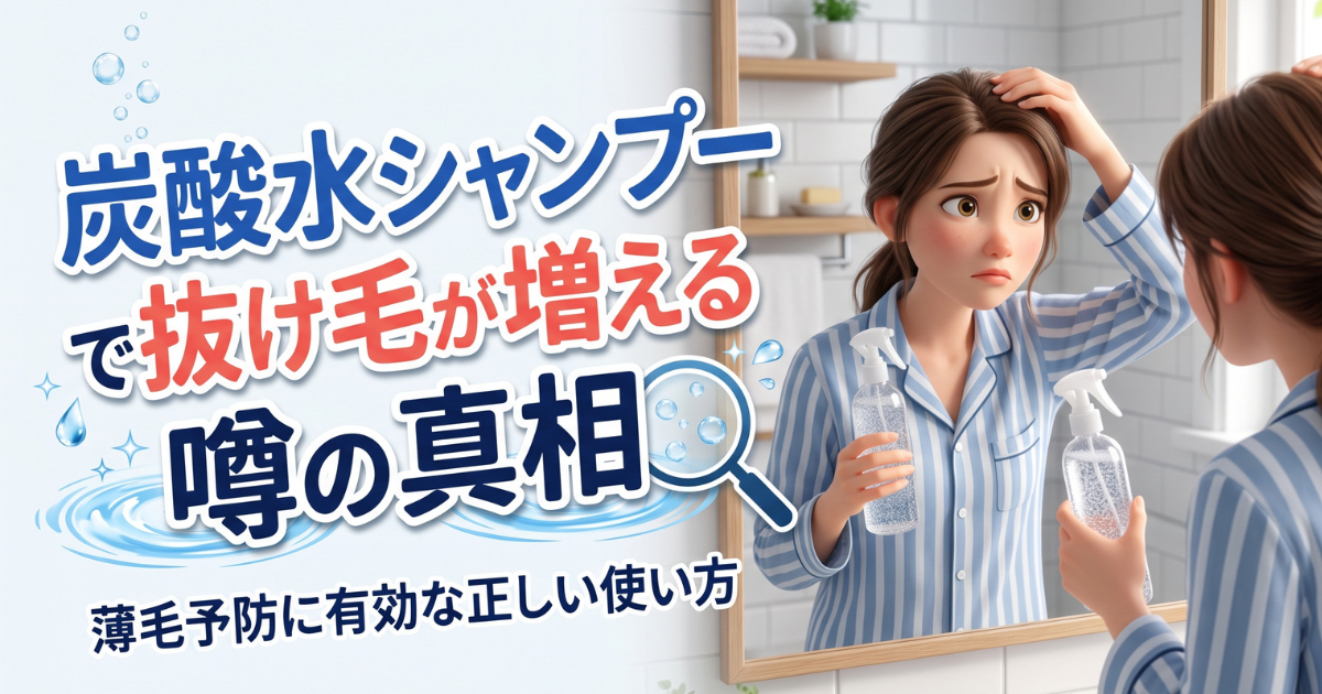 炭酸水での洗髪は抜け毛を増やすのか？噂の真相とお医者さんの結論