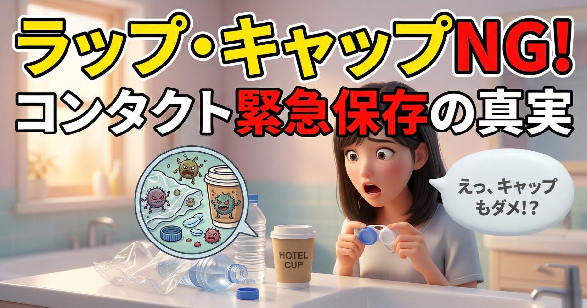 コンタクトケースの代用をラップでダメならどうするの？