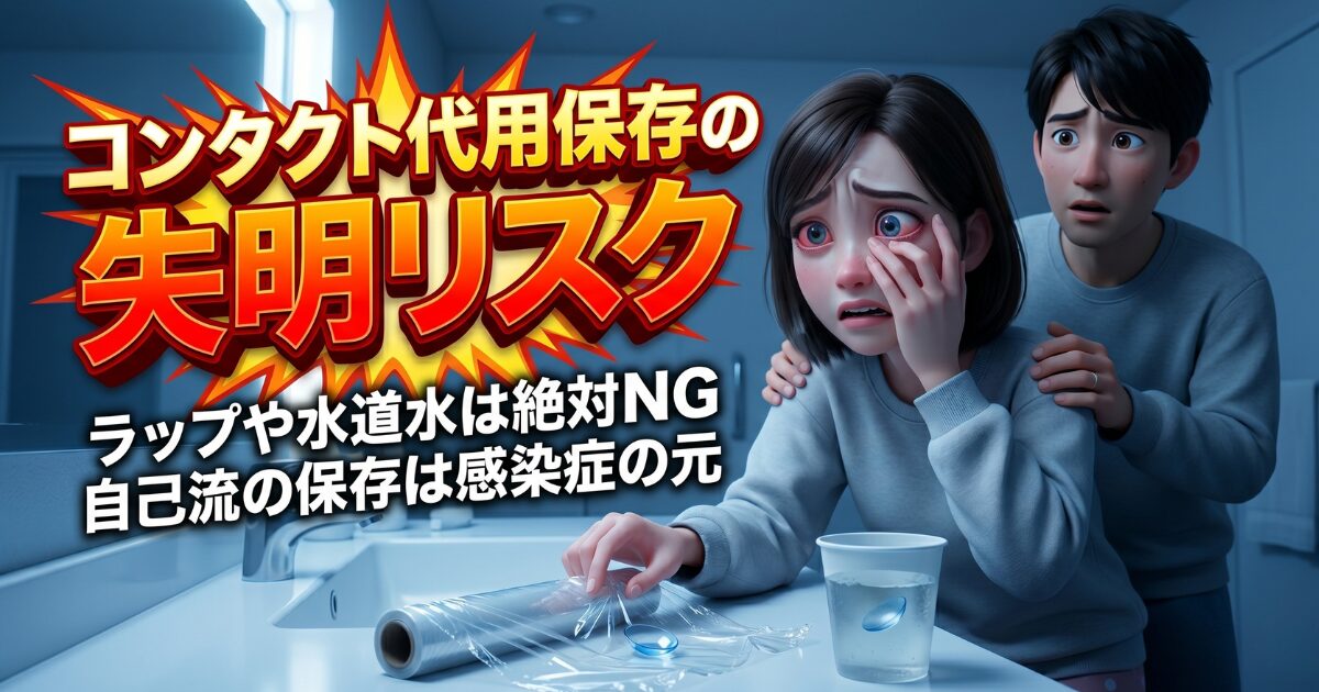 コンタクトケース代用ラップの危険性！視力を守る最後の確認