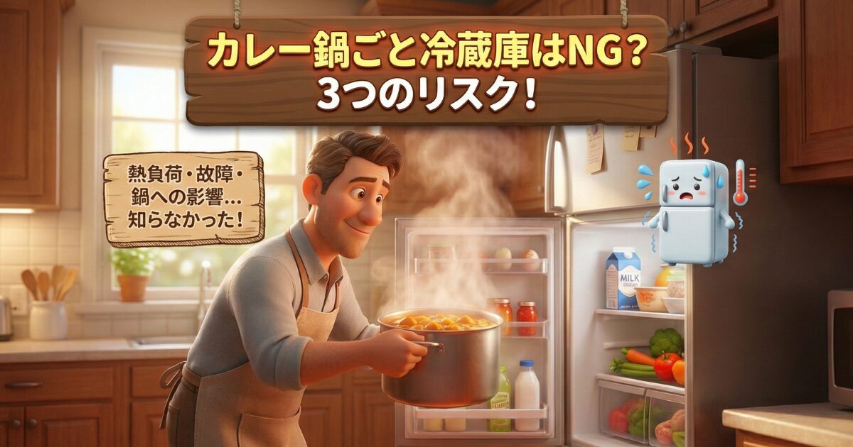 カレーを冷蔵庫に鍋ごと入れて何日も食べる3つのリスク