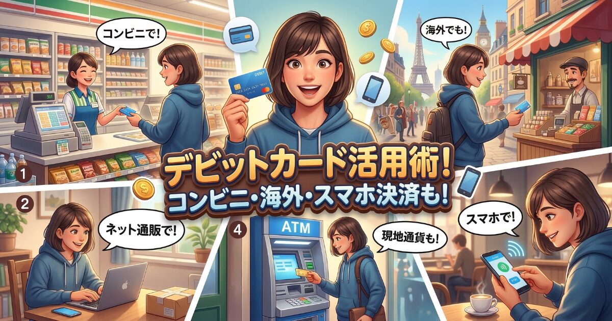 デビットカードが使えるところ！コンビニや海外の便利な5つの活用術