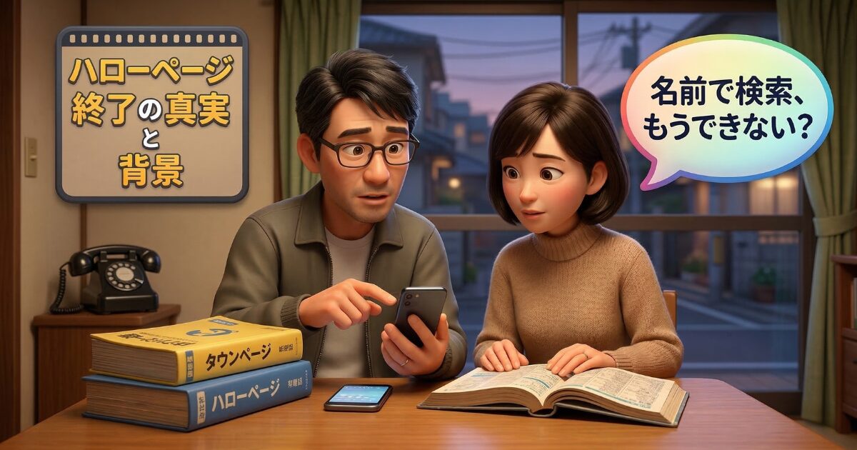 タウンページによる個人の電話番号検索は現在不可能?ハローページ終了の真実と背景