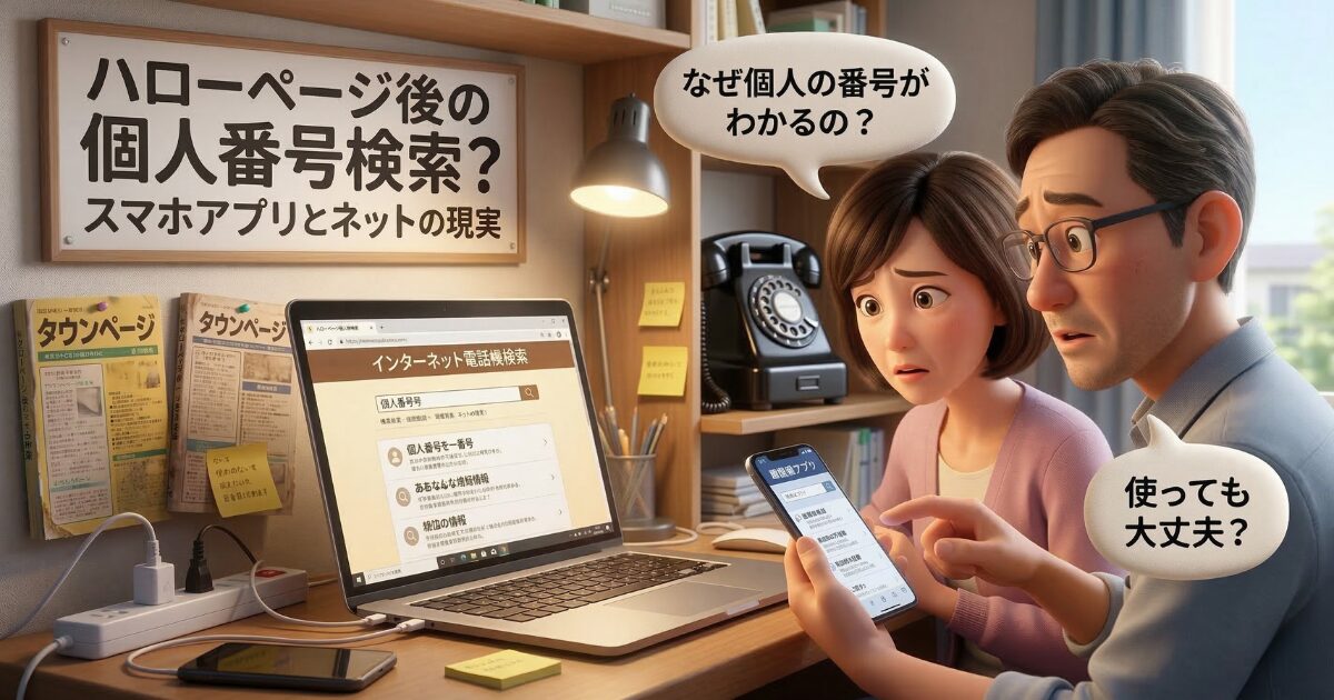 タウンページやハローページなき後の個人電話番号検索はスマホアプリ?