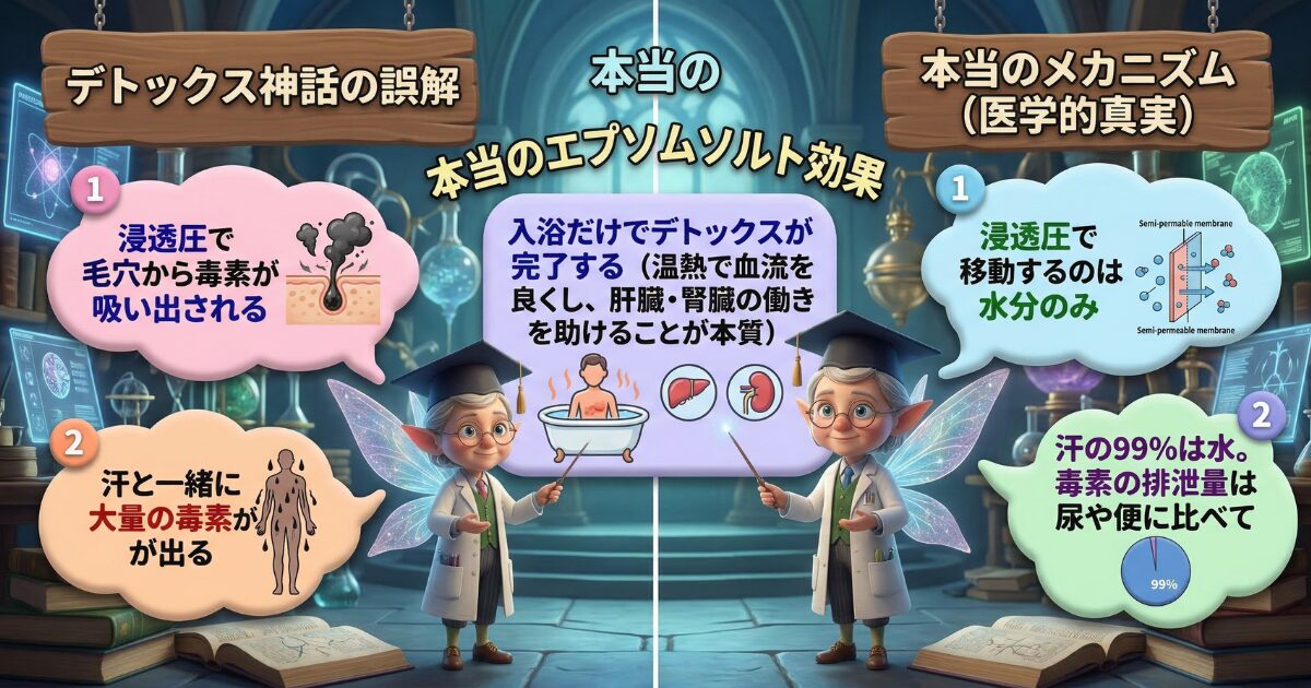 毒素排出というデトックス神話の誤解と本当のメカニズム!汗から毒は出ない理由