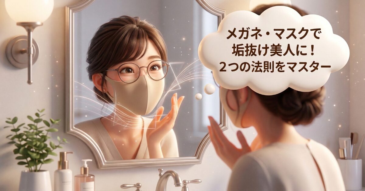 メガネとマスクで垢抜けを叶える方法！顔のバランスを整える2つの法則