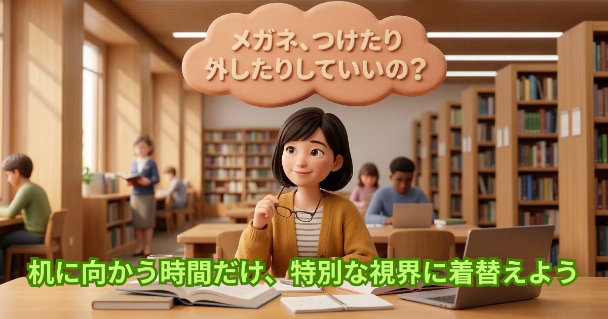勉強のときだけ眼鏡をかけても大丈夫？目の疲れを防ぐ度数の選び方