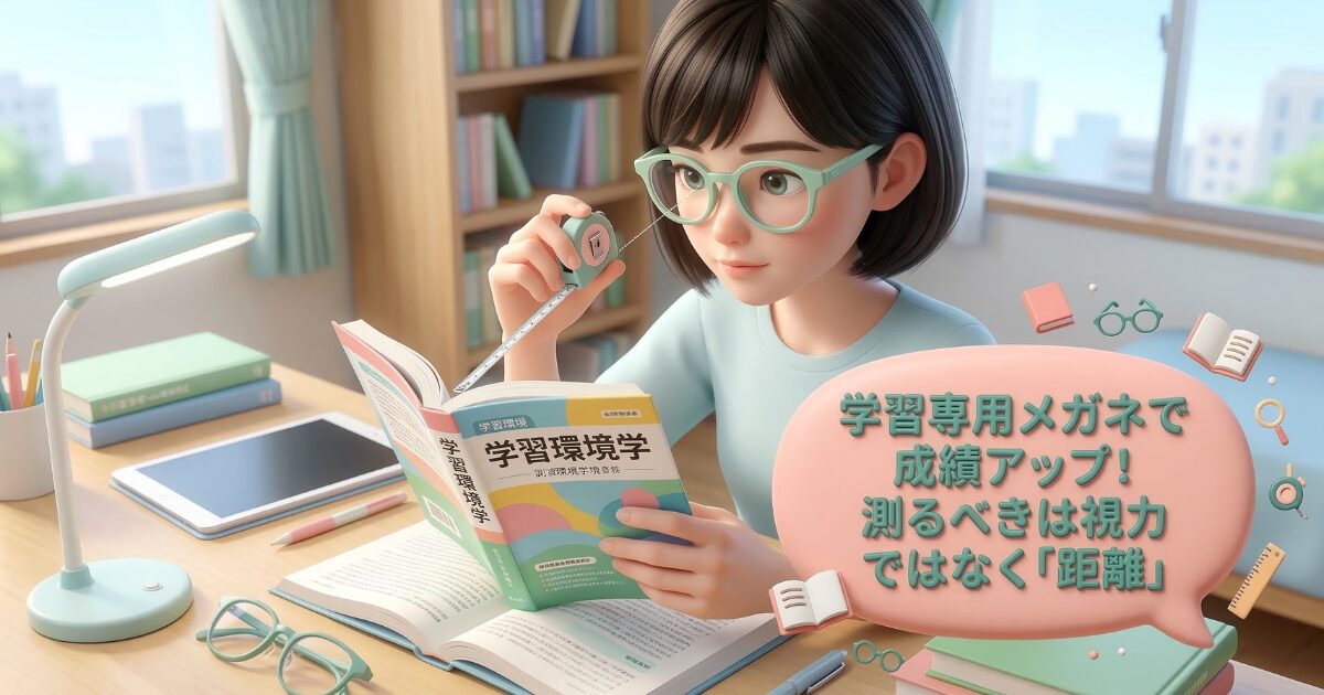 視環境で変わる！成績アップを強力にサポートする専用メガネの選び方