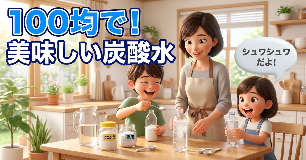 美味しい炭酸水の作り方とは？100円ショップの材料で始める手順