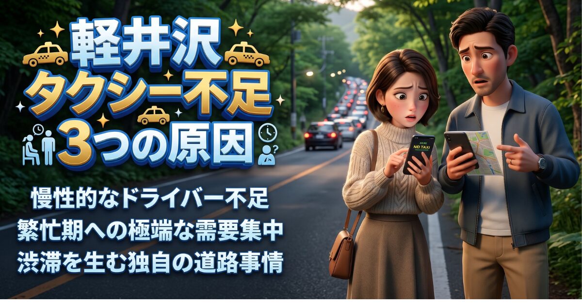 軽井沢タクシー来ない!捕まらない本当の理由と供給不足の【3つの構造的欠陥】
