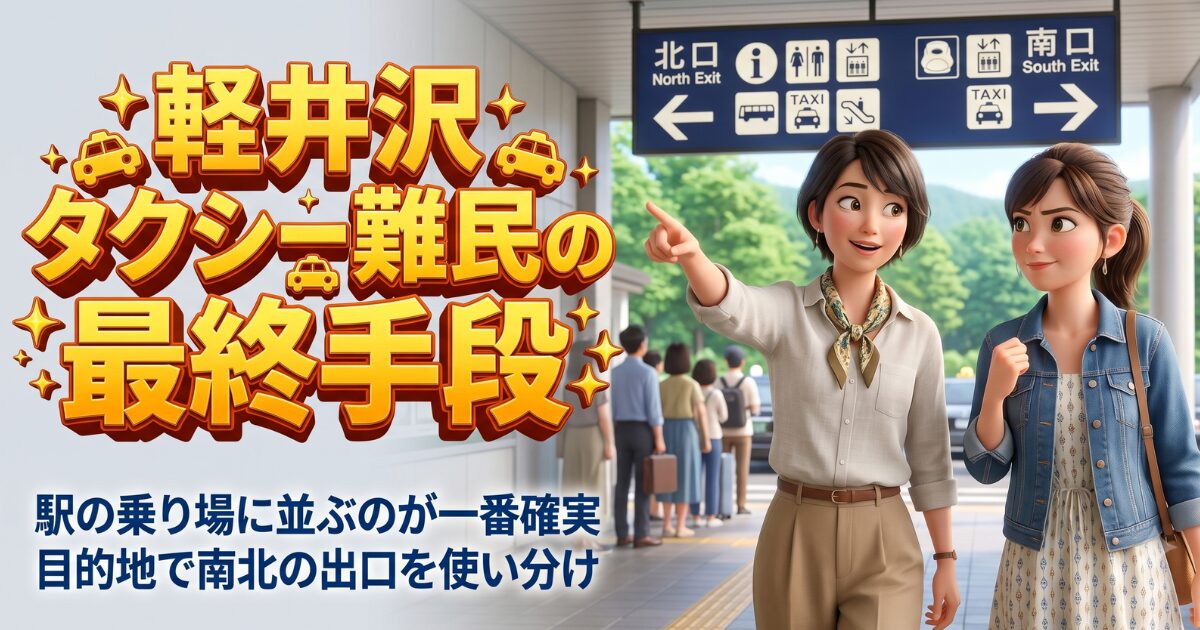軽井沢タクシーが捕まらない時の最終手段!駅乗り場待機と賢い代替交通の活用術