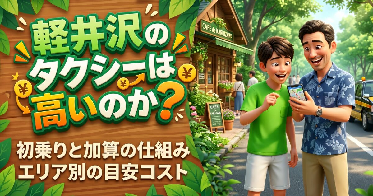 軽井沢タクシーの料金は高い?渋滞時の注意点とエリア別目安コストを徹底解説