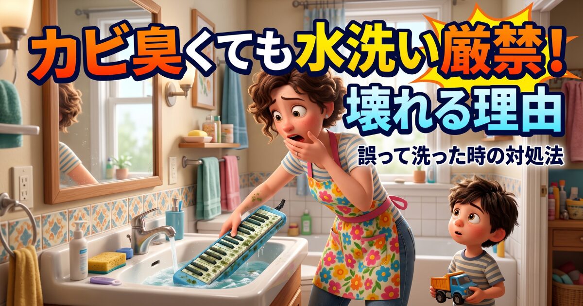 本体がカビ臭い匂いでも水洗いは絶対禁止！鍵盤ハーモニカが壊れる理由