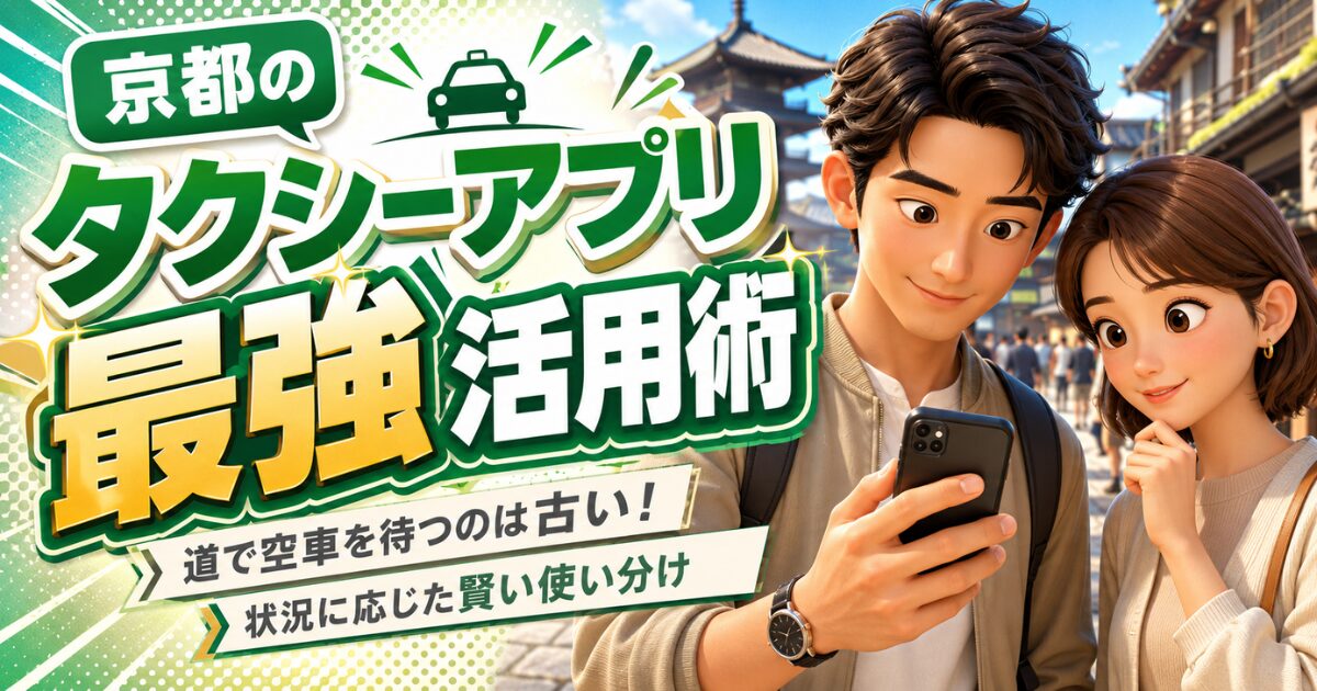 京都でタクシーがつかまらない時の配車アプリの最適な活用術