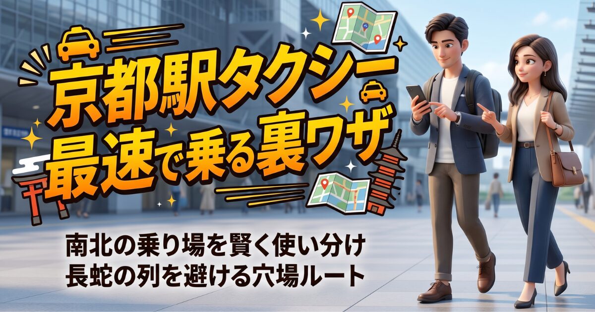 京都のタクシーにすぐ乗れる!京都駅周辺の穴場乗り場と渋滞回避ルート