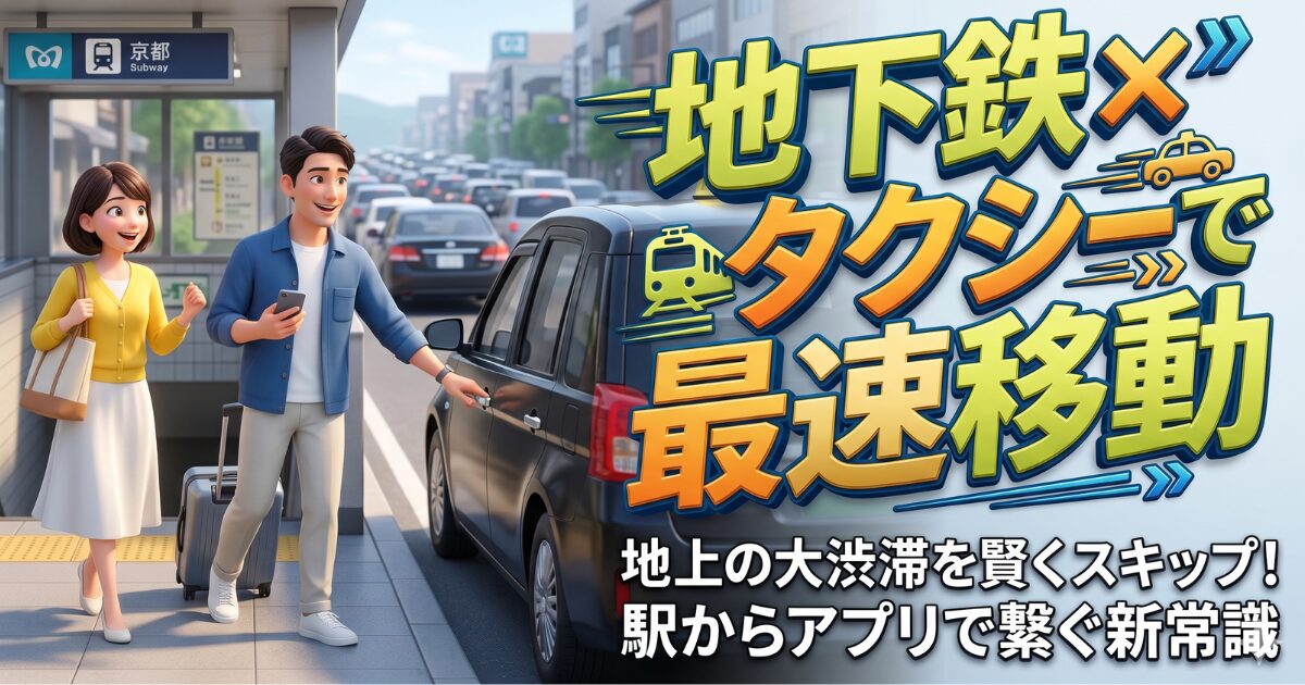 京都のタクシーを戦略的に使いこなす!地下鉄乗り継ぎと新制度の全貌