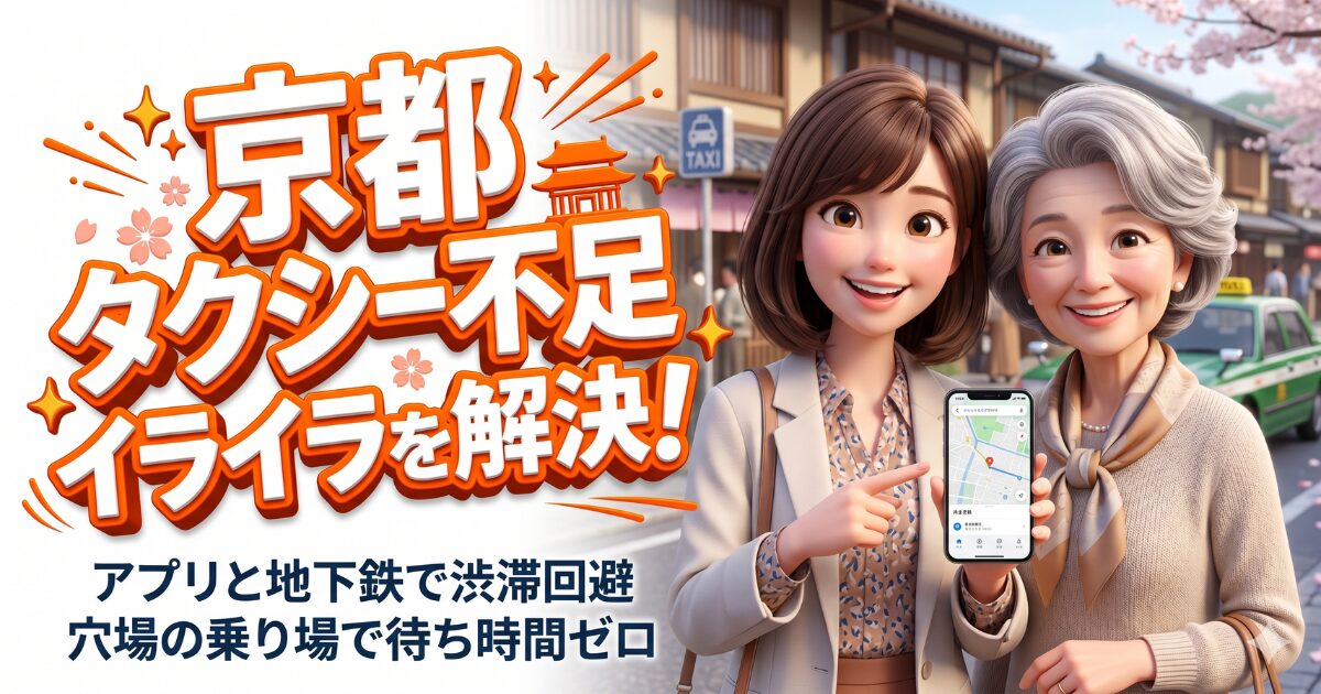 京都でタクシーがつかまらない問題の解決策:戦略的移動でゆとりある旅を