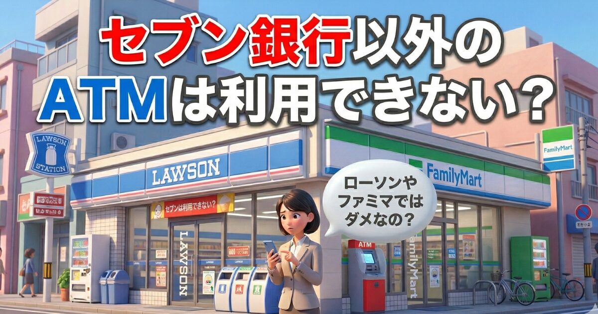 セブン-イレブン以外のコンビニATMは？みんなの銀行への入金に関する注意点