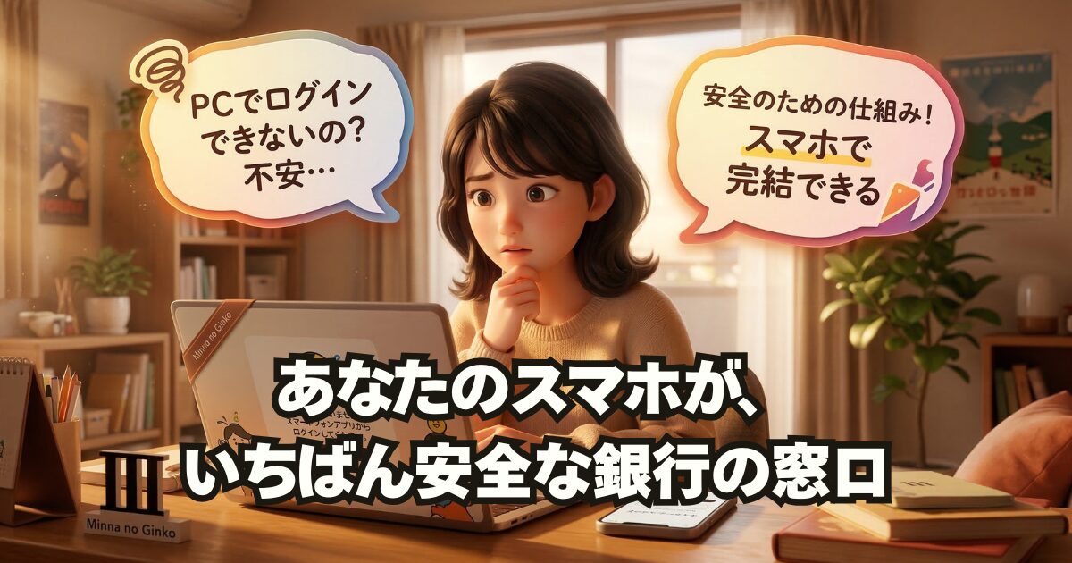 みんなの銀行はPCでログインや口座開設も不可？その納得の理由とは
