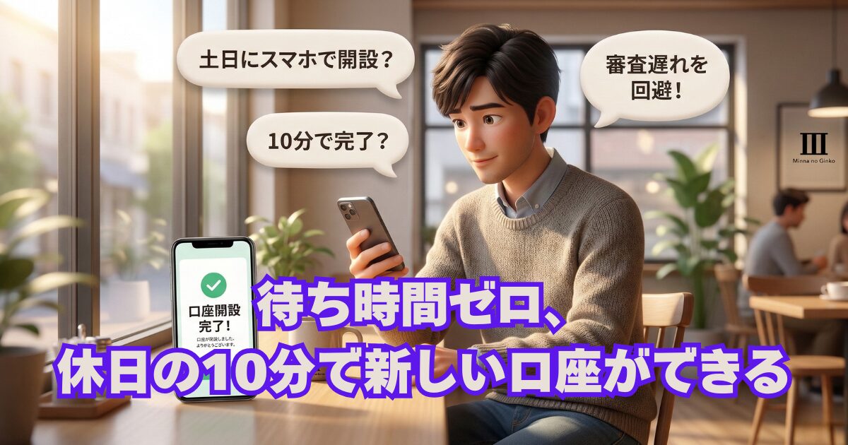 みんなの銀行の口座開設時間は？最短完了の手順と審査遅れ回避策！