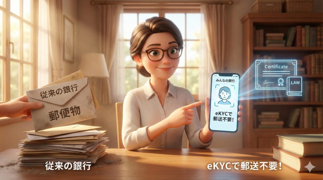 みんなの銀行の郵送物はなし