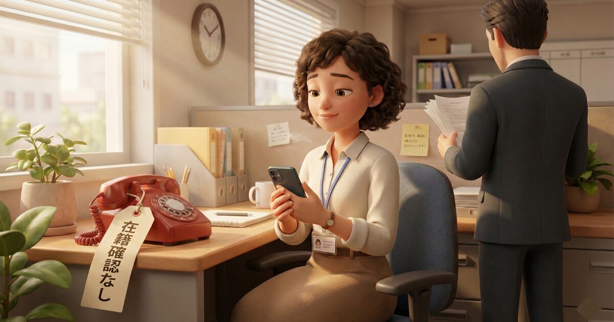 職場へ在籍確認の電話がないことを願う人