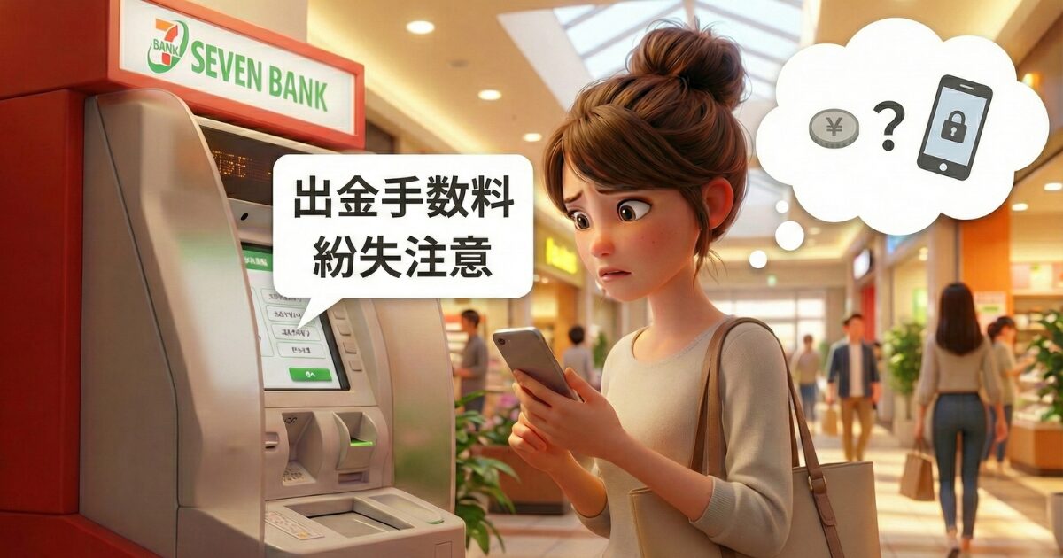 ネット銀行の出金手数料とスマホの紛失に注意