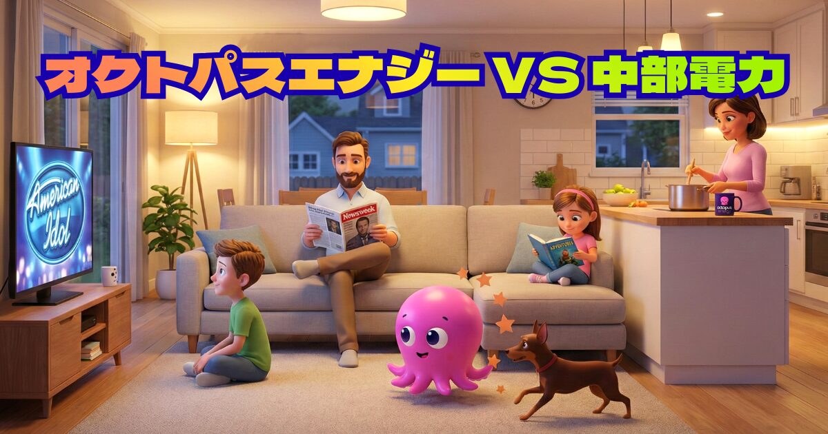 オクトパスエナジーと中部電力を比較！料金差と8000円還元の真実