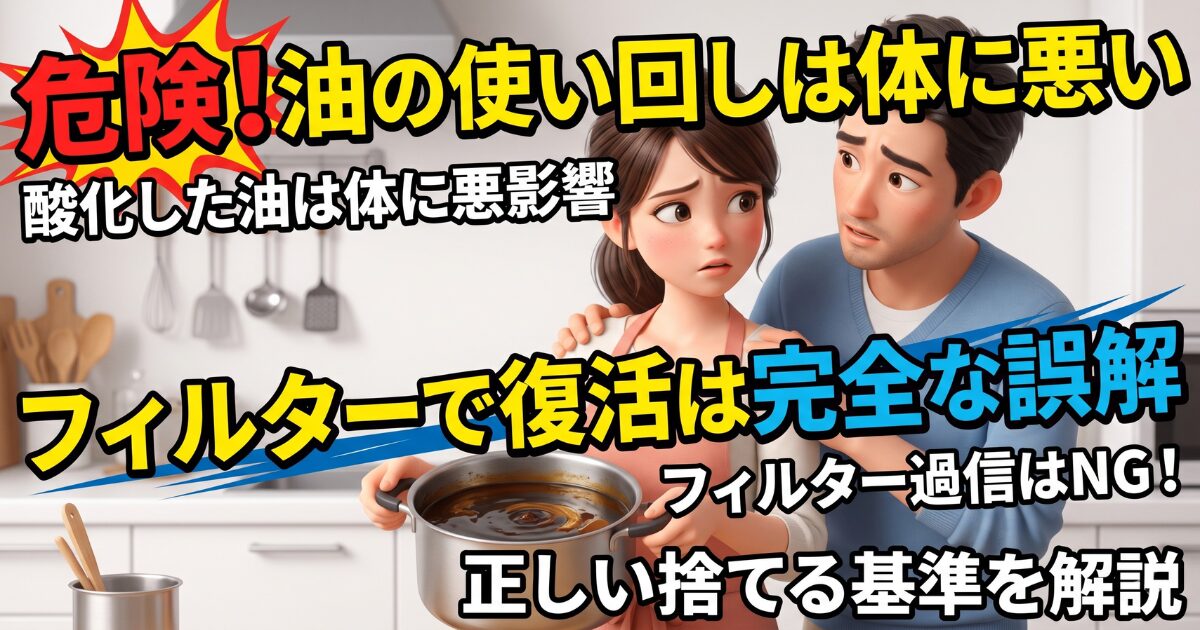 油の使い回しは体に悪い？オイルポットの酸化メカニズムと捨てる基準