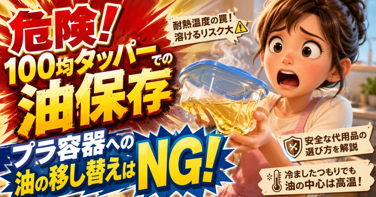 安全な代用品の選び方とは？オイルポットに代わる素材と一時保存のコツ