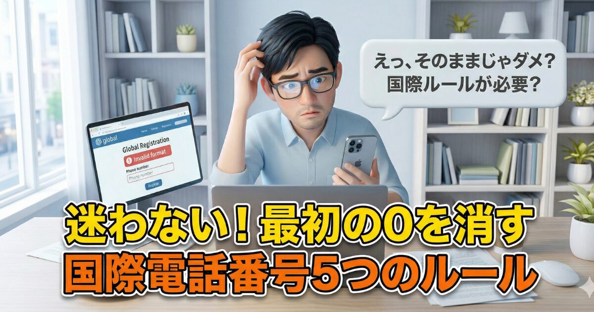 最初の0を消した電話番号の正しい書き方5つのルール