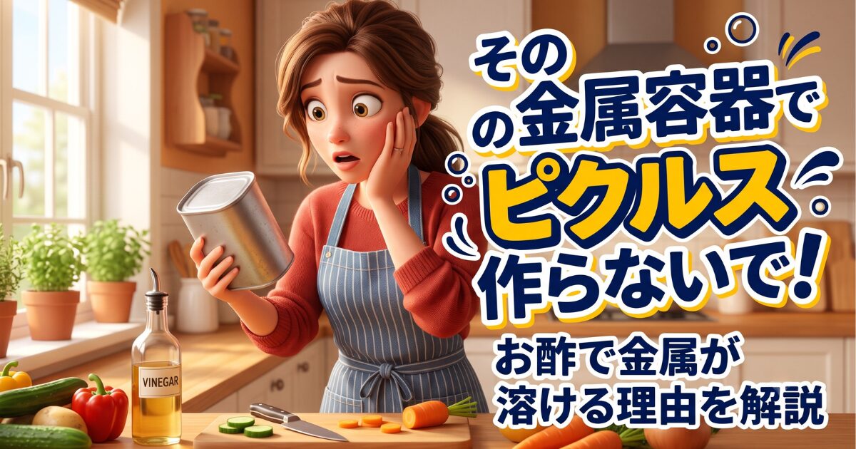 プラスチック以外のピクルス容器は安全？絶対に使ってはいけない危険な材質